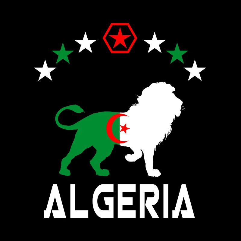 Algérie Lion Drapeau design / Cadeau