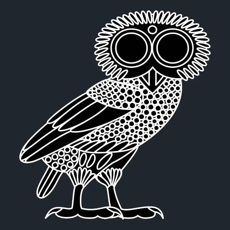 Eule der Athene [Schwarz (nur Eule)]