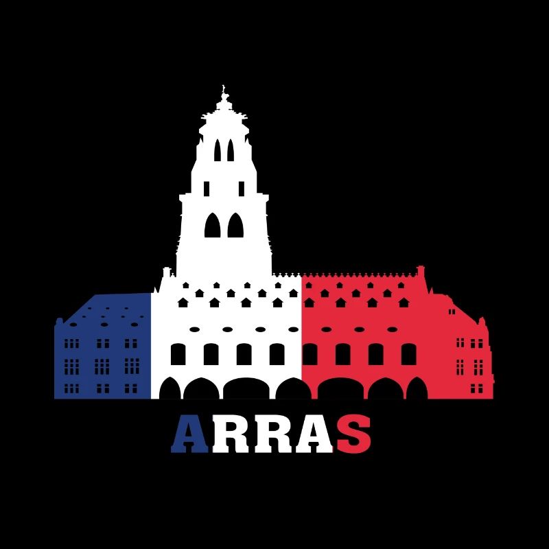 Arras City Skyline Frankreich Landmark Map