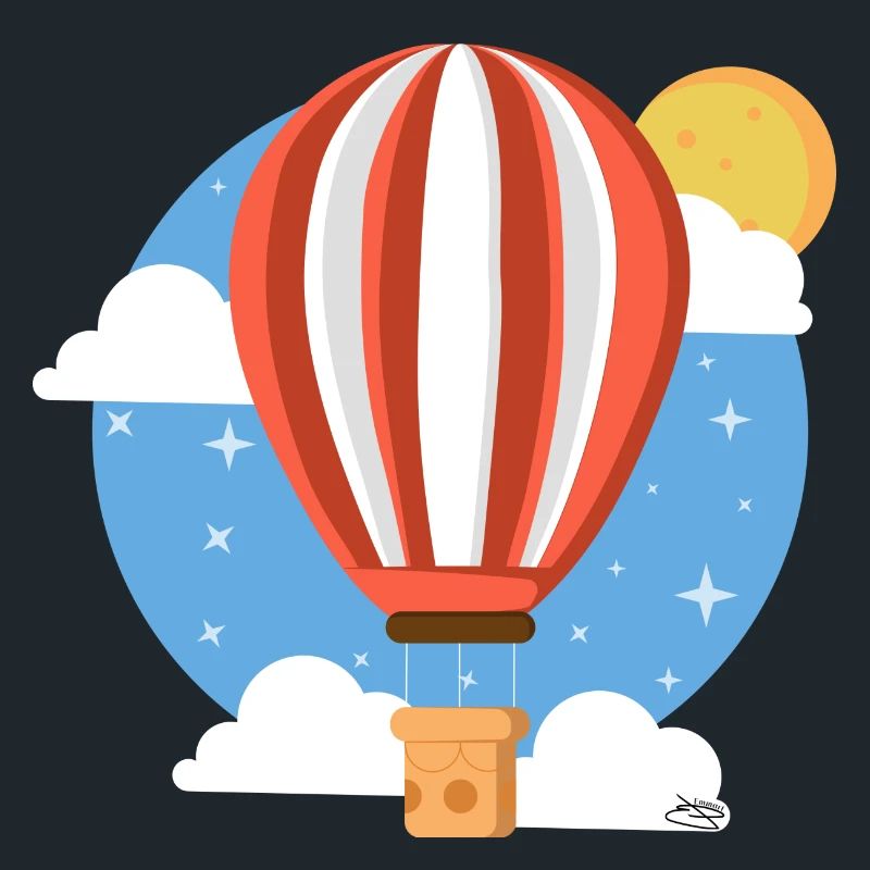 Ballon céleste coloré