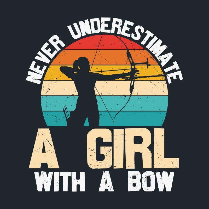 Conception de tir à l’arc amusante pour les filles bowhunter