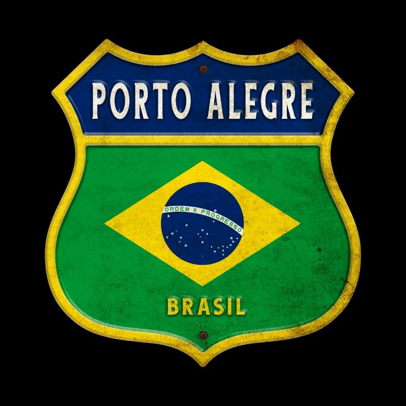 Porto Alegre Brasilien Wappen Flaggen Design