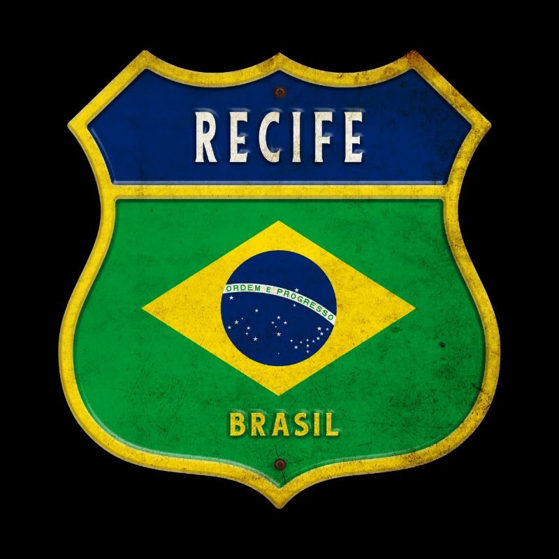 Recife Brésil Armoiries Drapeaux Design