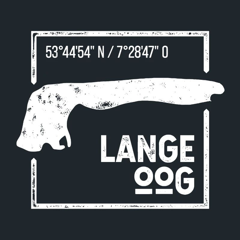 | Langeoog Conception de timbres Island Silhouette