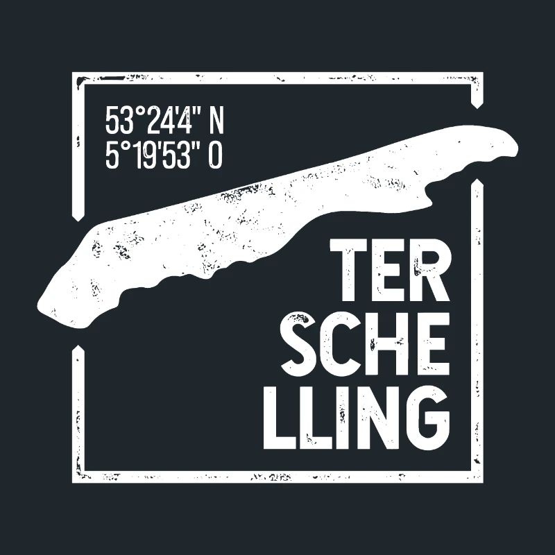 Terschelling | Insel-Silhouette Stempel-Design