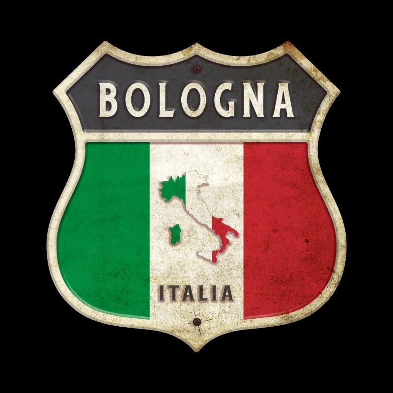 Bologne Italie Armoiries Drapeaux Design