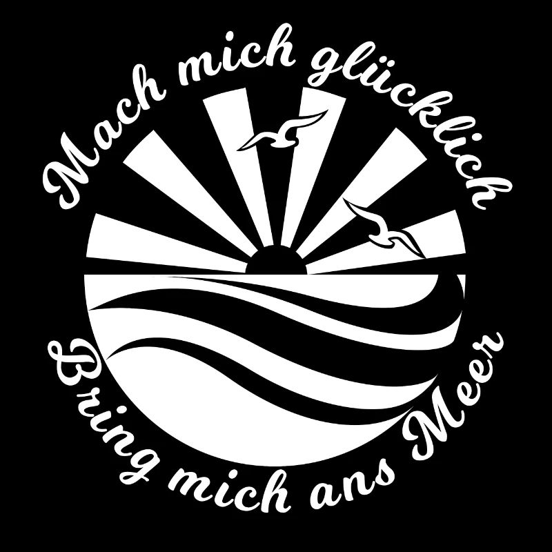 Bring mich ans Meer, lustiger Spruch mit Design