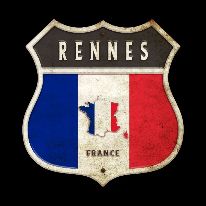 Rennes Frankreich Wappen Flaggen Design