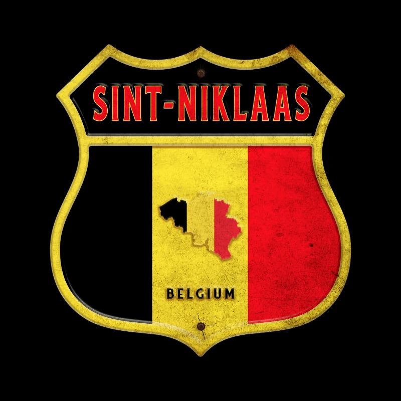 Sint-Niklaas Belgien Wappen Flaggen Design