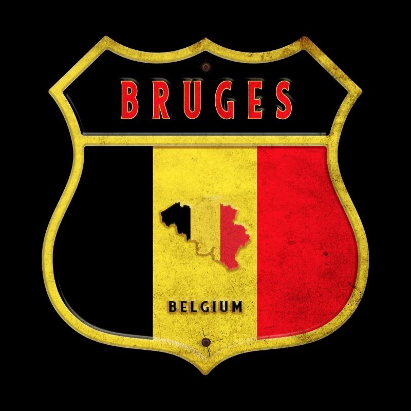 Bruges Belgium Coat of Arms Flags Design