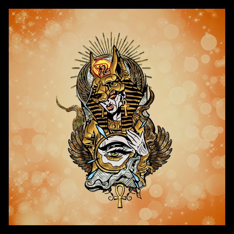 Masque Anubis avec l’œil qui voit tout