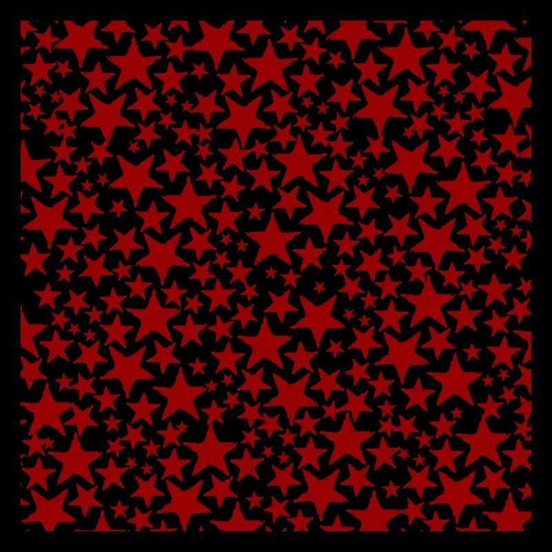 Red star pattern on black background