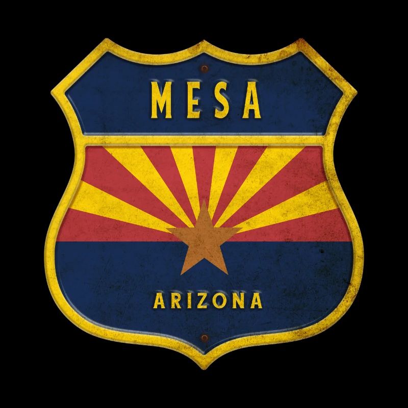 Design du blason du drapeau de Mesa Arizona