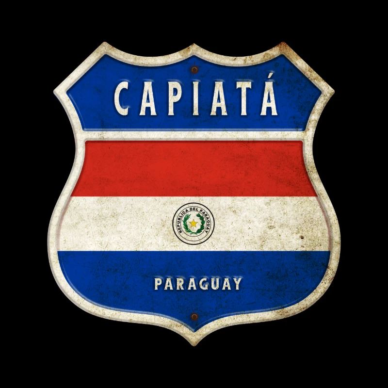 Capiatá Paraguay Wappen Flaggen Design