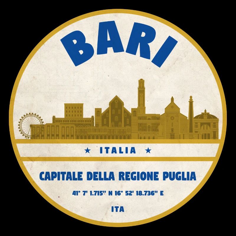 Bari Skyline Vintage Badge