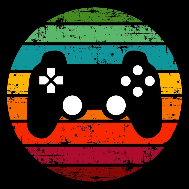 Gaming Controller Retro Sunset Gamer