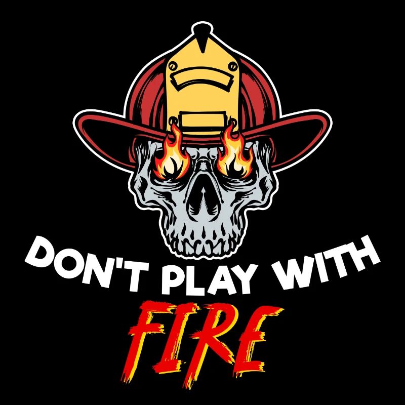 Déclaration d’incendie Casque de pompier en feu