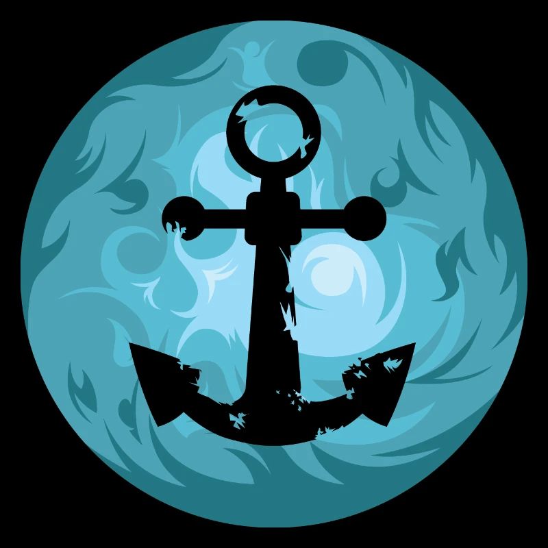 Moon Symbol Anchor Evening Sun Lake Captain icon