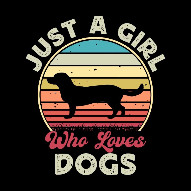 Alpine Dachsbracke Dog Silhouette Retro Sunset