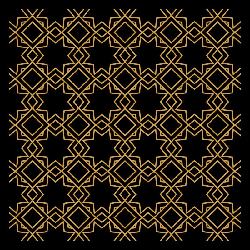 Golden arab islamic pattern