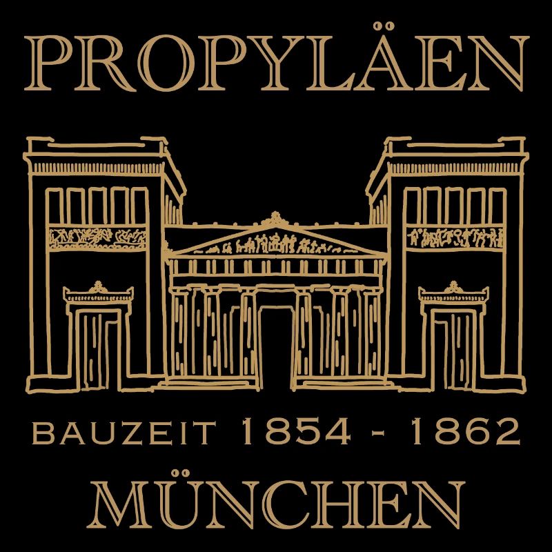 Propyläen, Munich, landmark city gate, Bavaria