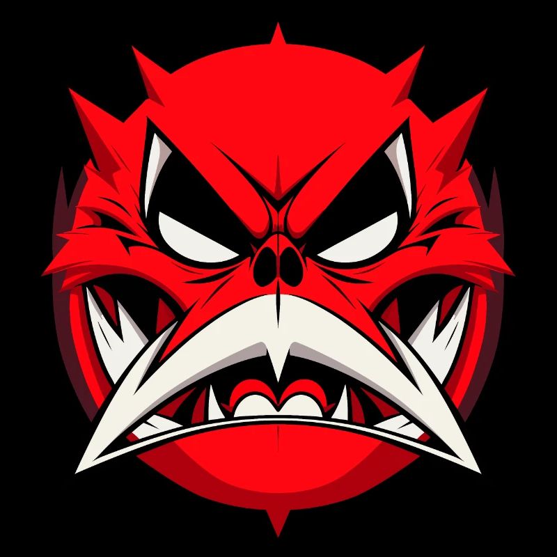 Abstract Evil Face
