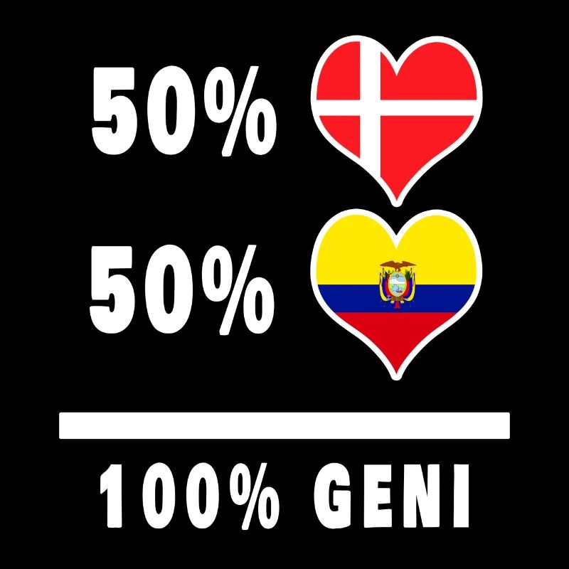 Ecuador and Denmark 100% genius flag