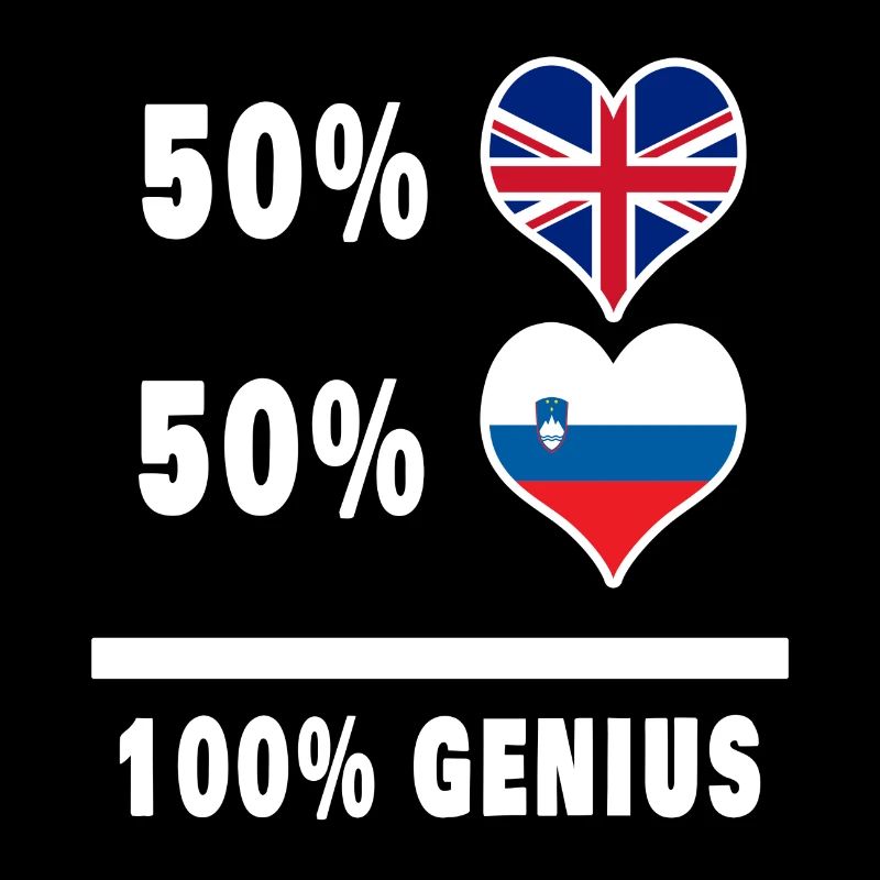 Slovénie et Grande-Bretagne 100% Genius Flag