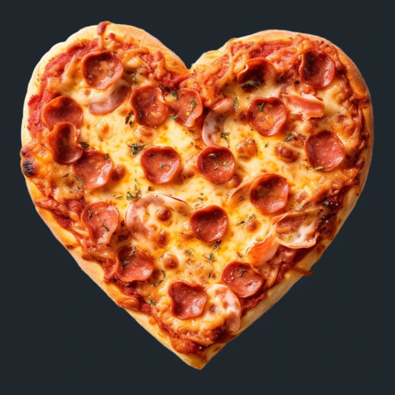 Herz-Pepperoni Pizza Muster
