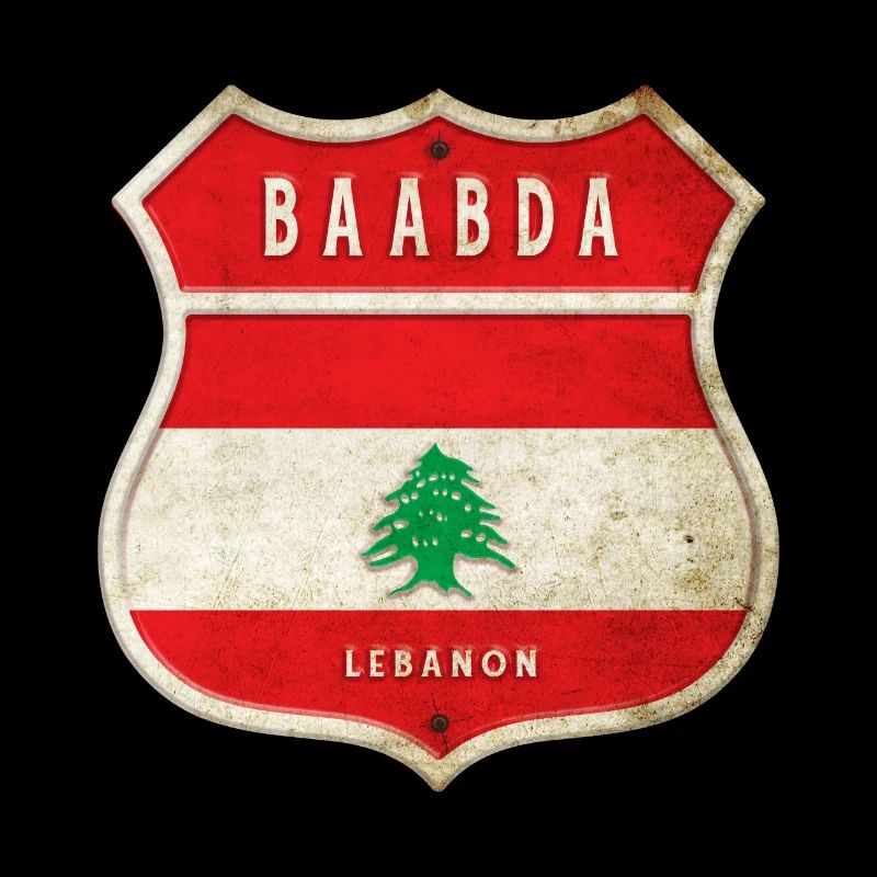 Dessin du drapeau des armoiries de Baabda Lebanon