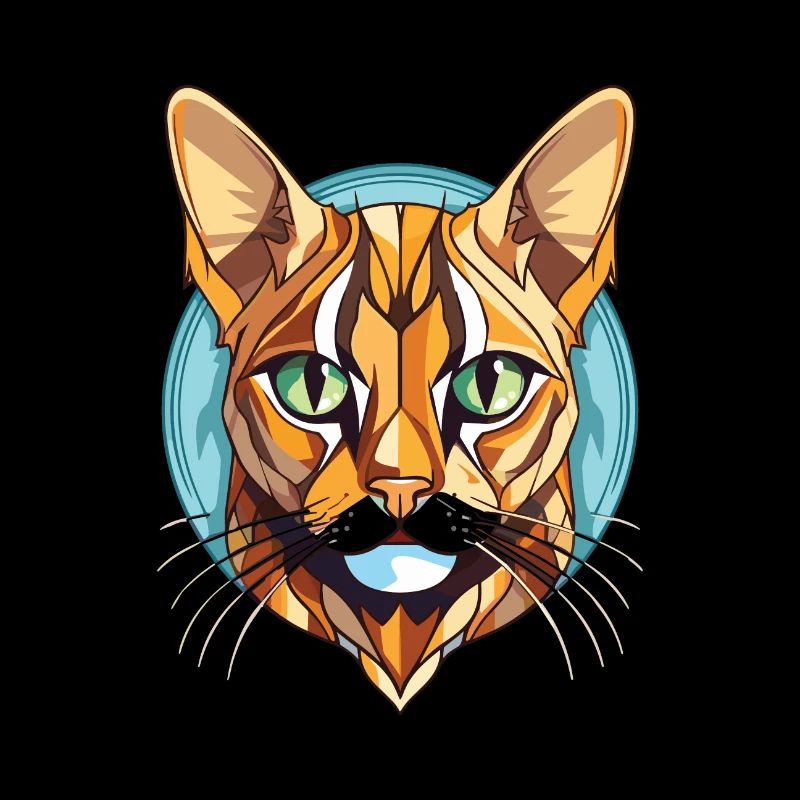 Chat Bengale Aquarelle colorée Illustration d’animaux