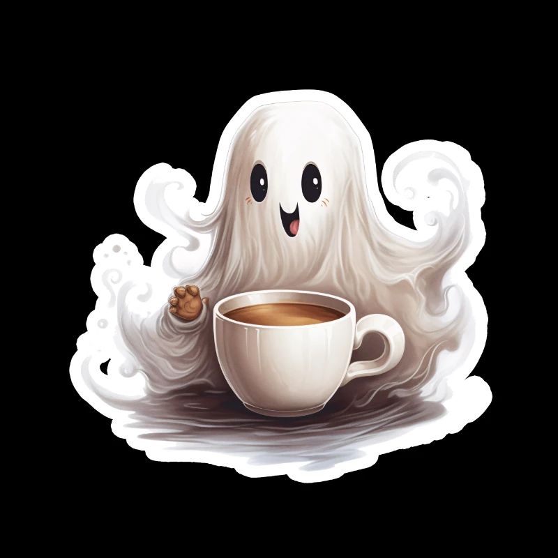 Babygeist Mit Großem Kaffee Halloween Shirt