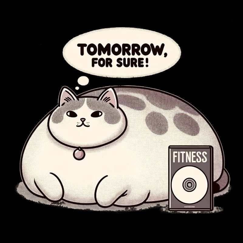 Fitness grouch cat