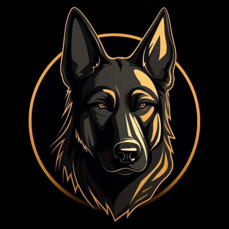 German Shepherd Deutscher Schäferhund Logo