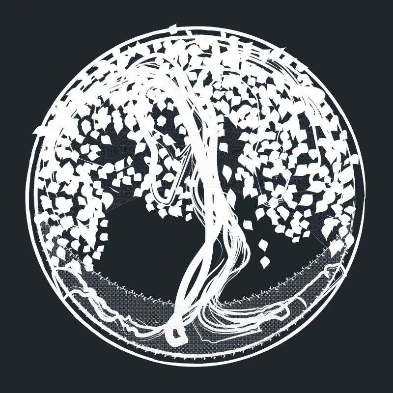 Circle Tree Silhouettes