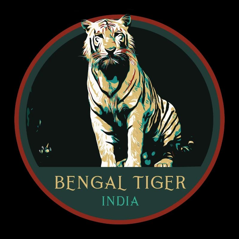 Bengal Tiger Portrait Patch: Indian Fauna