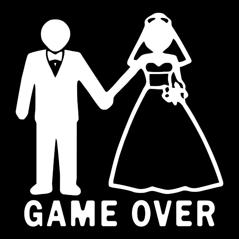 Braut und Bräutigam Game Over Brautpaar Hochzeit