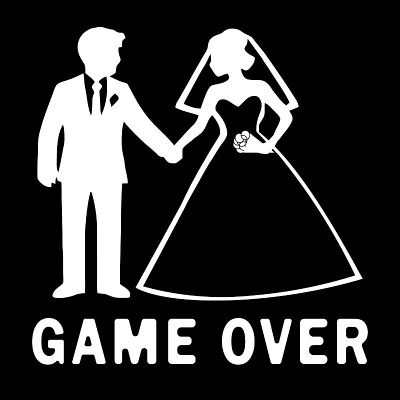 Brautpaar Game Over Heirat