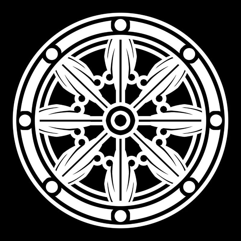 White dharma wheel