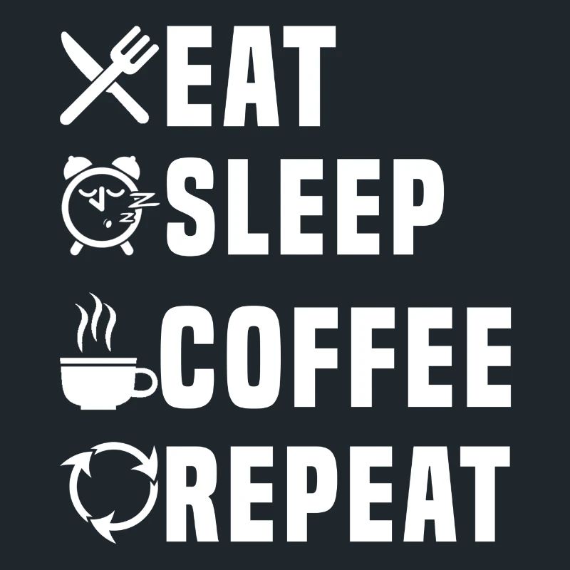 manger dormir café répéter