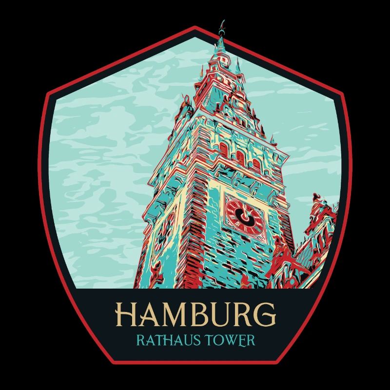 City Hall Tower in Hamburg, Germany