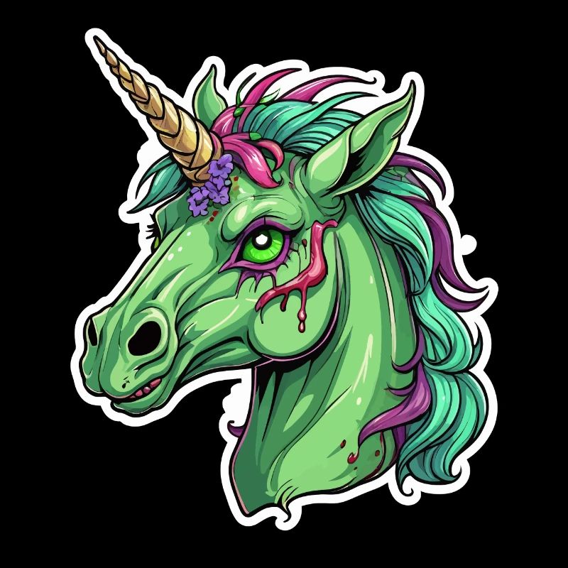 Zombie Einhorn Illustration