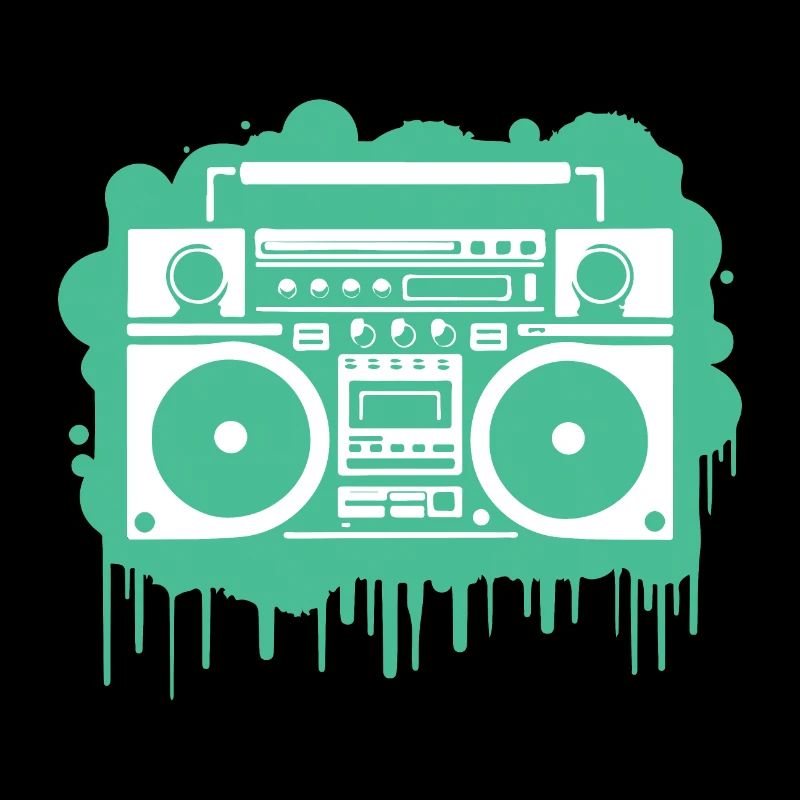Cyan Boom Box