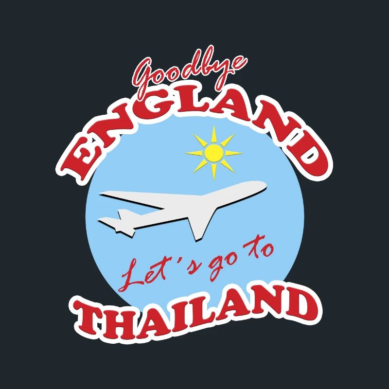 Thailand Reise Abschied Flugzeug Design