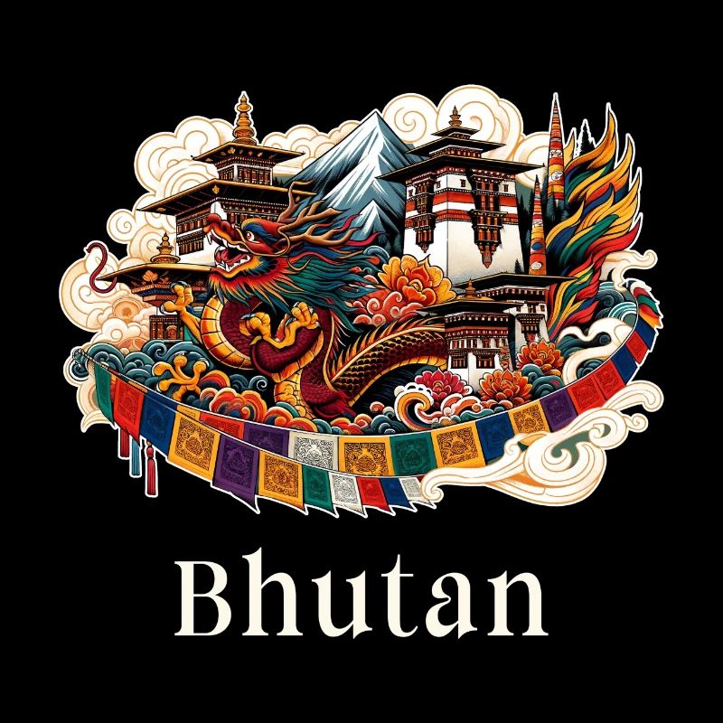 Dragon du Bhoutan Thimphu Himalaya
