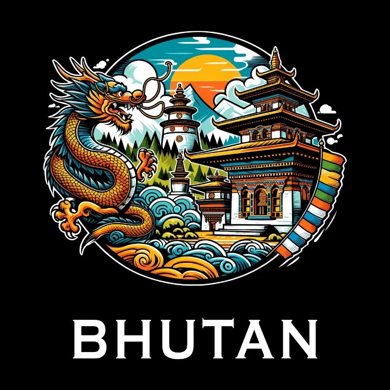 Dragon du Bhoutan Thimphu Himalaya