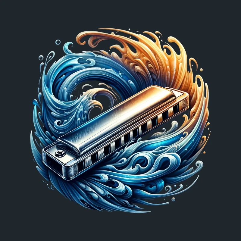 Design abstrait d'harmonica