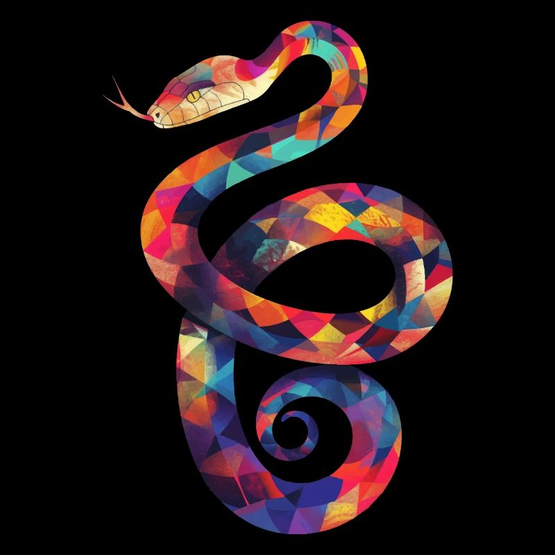 Illustration de Serpent coloré