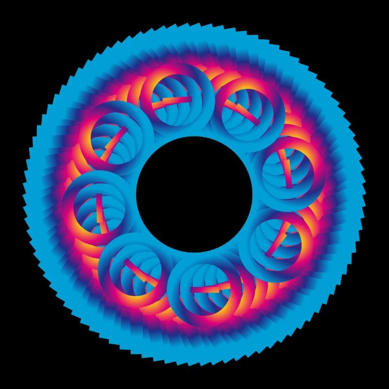 Cercle de pignons coloré