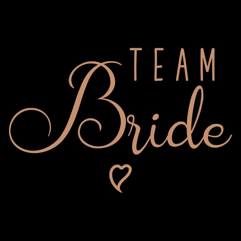 Team bride avec avec un joli coeur